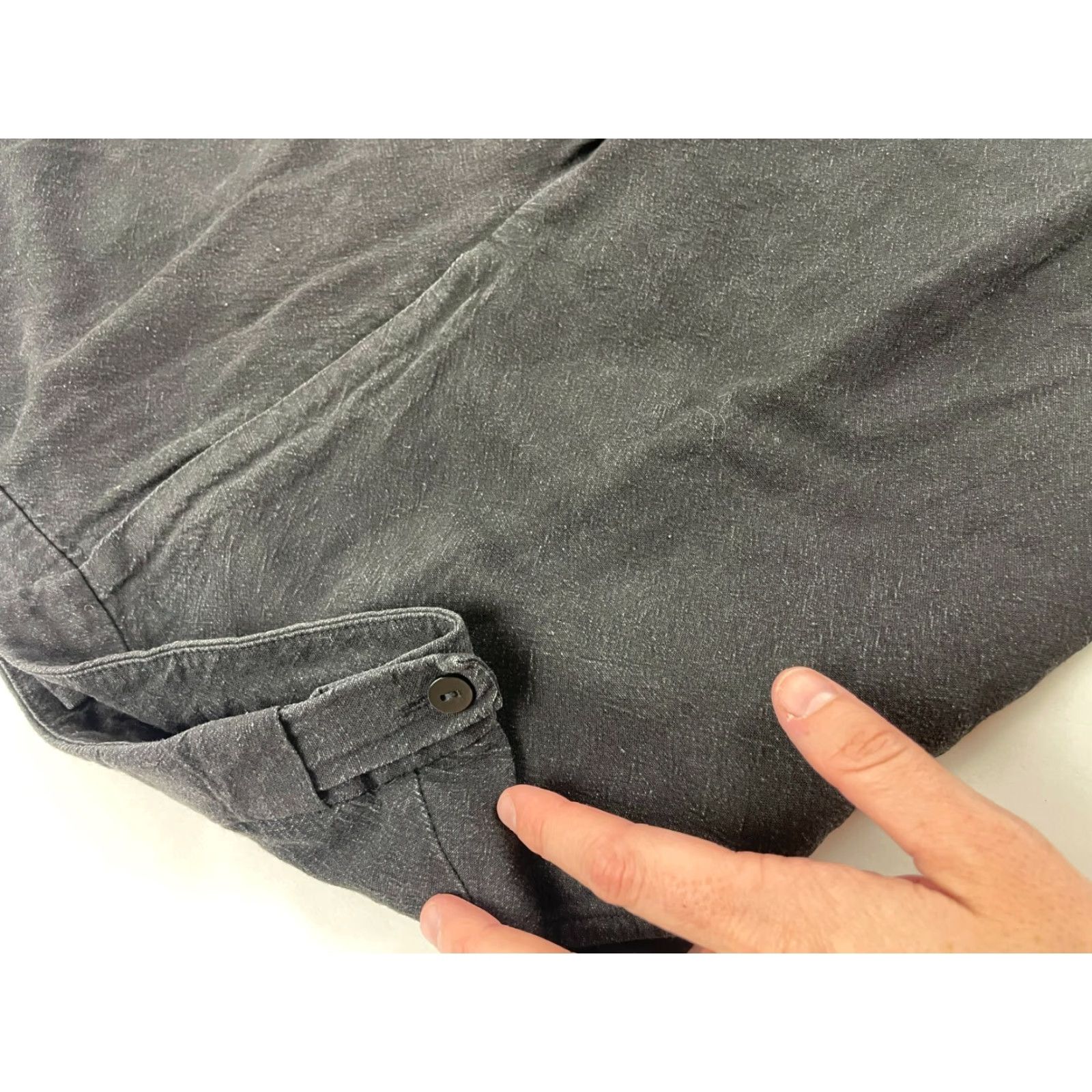 Eileen Fisher Eileen Fisher Dress Pants Women's Size Small Black Side Button Straight Leg Pants Size 28" / US 6 / IT 42 - 4 Thumbnail
