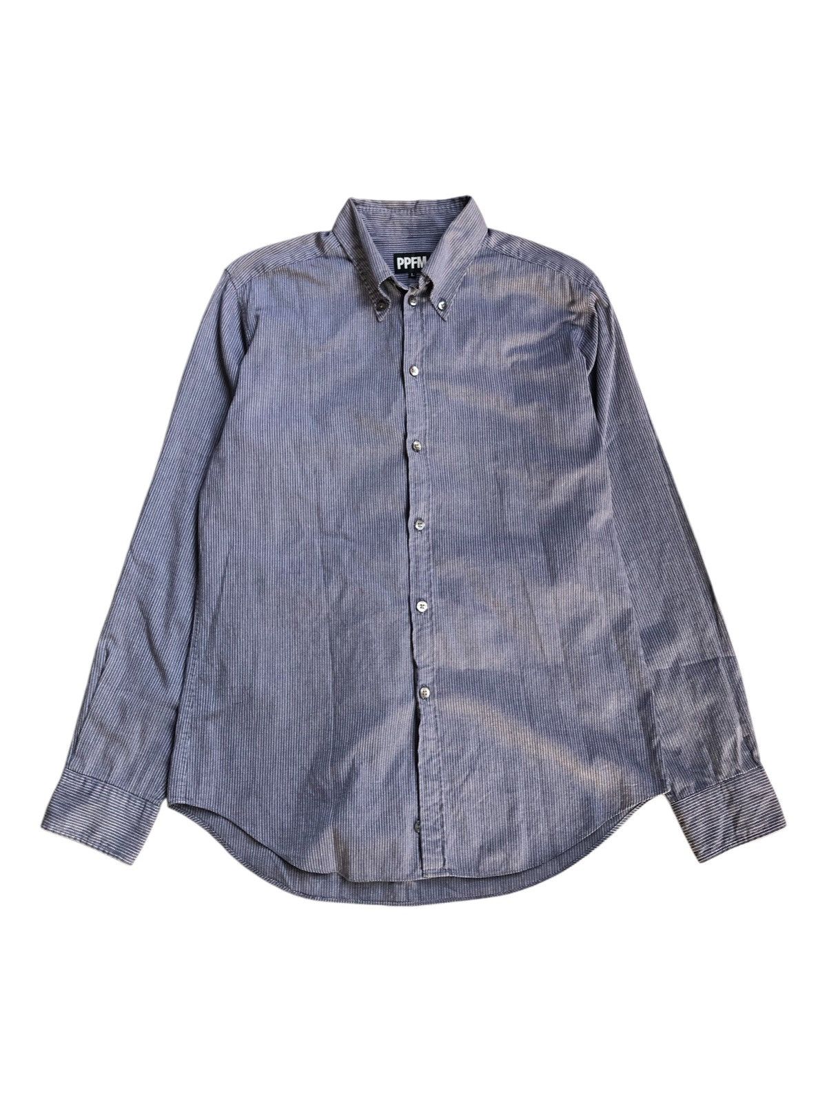 14th Addiction × Japanese Brand × PPFM PPFM Shirt Stripe Light Blue Rare. Size US L / EU 52-54 / 3 - 3 Thumbnail