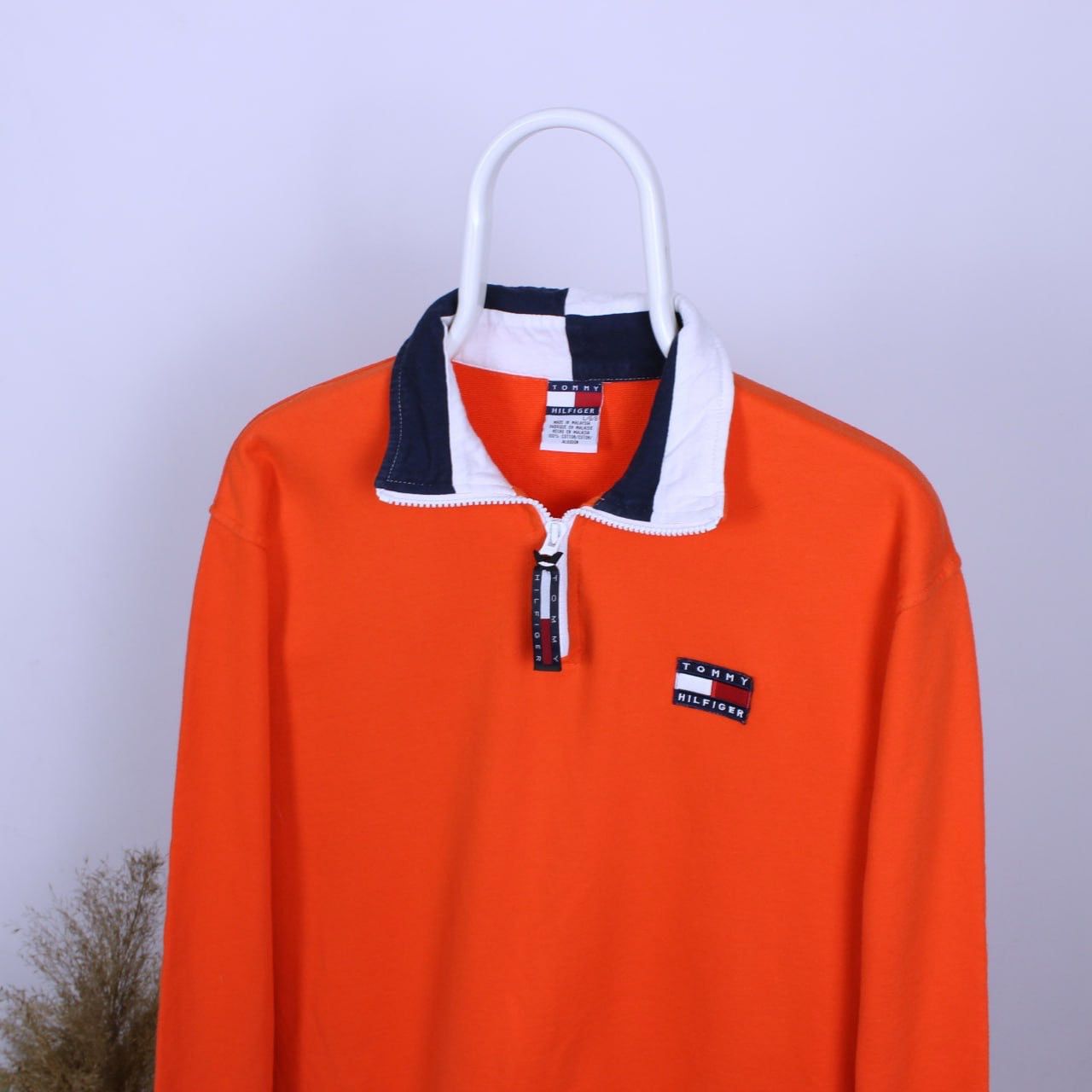 Tommy Hilfiger Vintage Tommy Hilfiger Sweatshirt 1/4 Zip Size US L / EU 52-54 / 3 - 1 Thumbnail