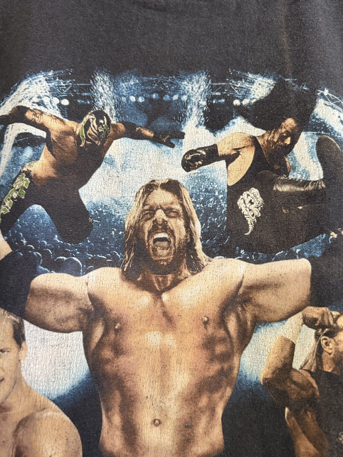 WWF Vintage ECW Raw Smack Down Wrestling Backhit Sun Faded Tee Size US L / EU 52-54 / 3 - 5 Thumbnail