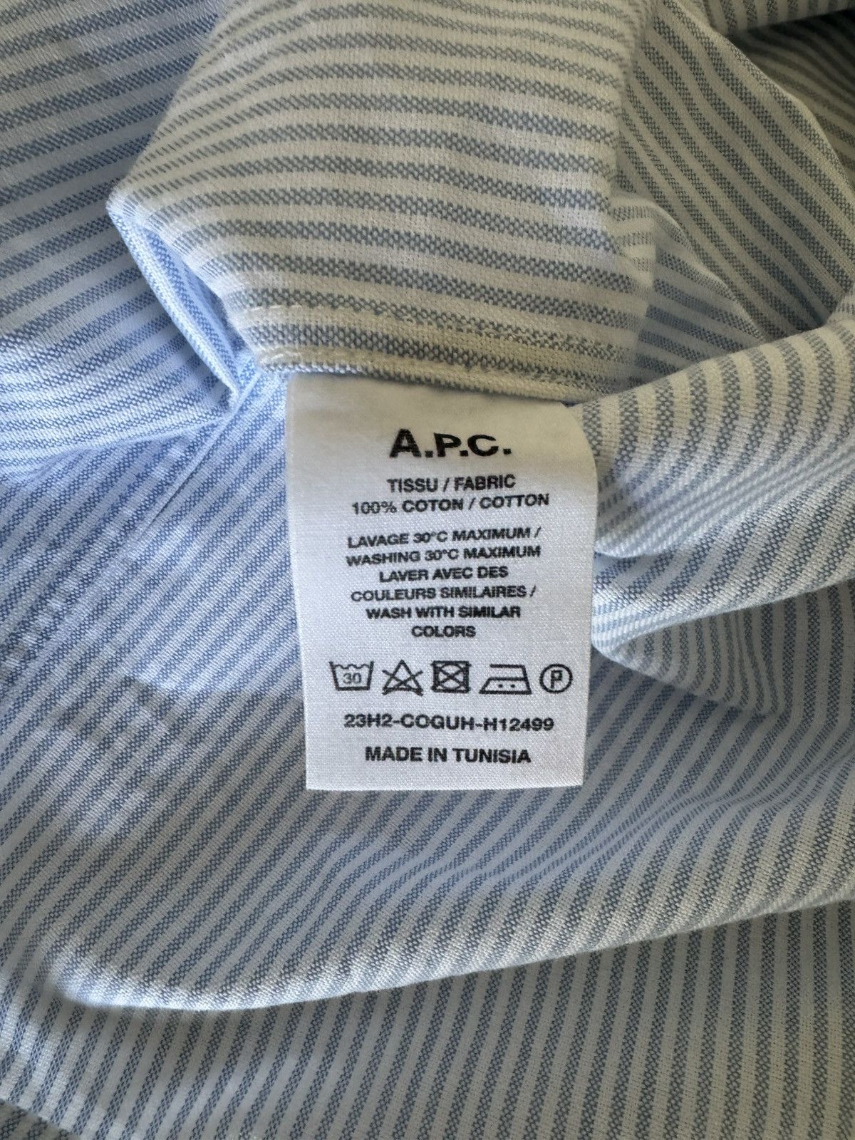 A.P.C. Chemise Greg Bleu Shirt Size US L / EU 52-54 / 3 - 4 Thumbnail