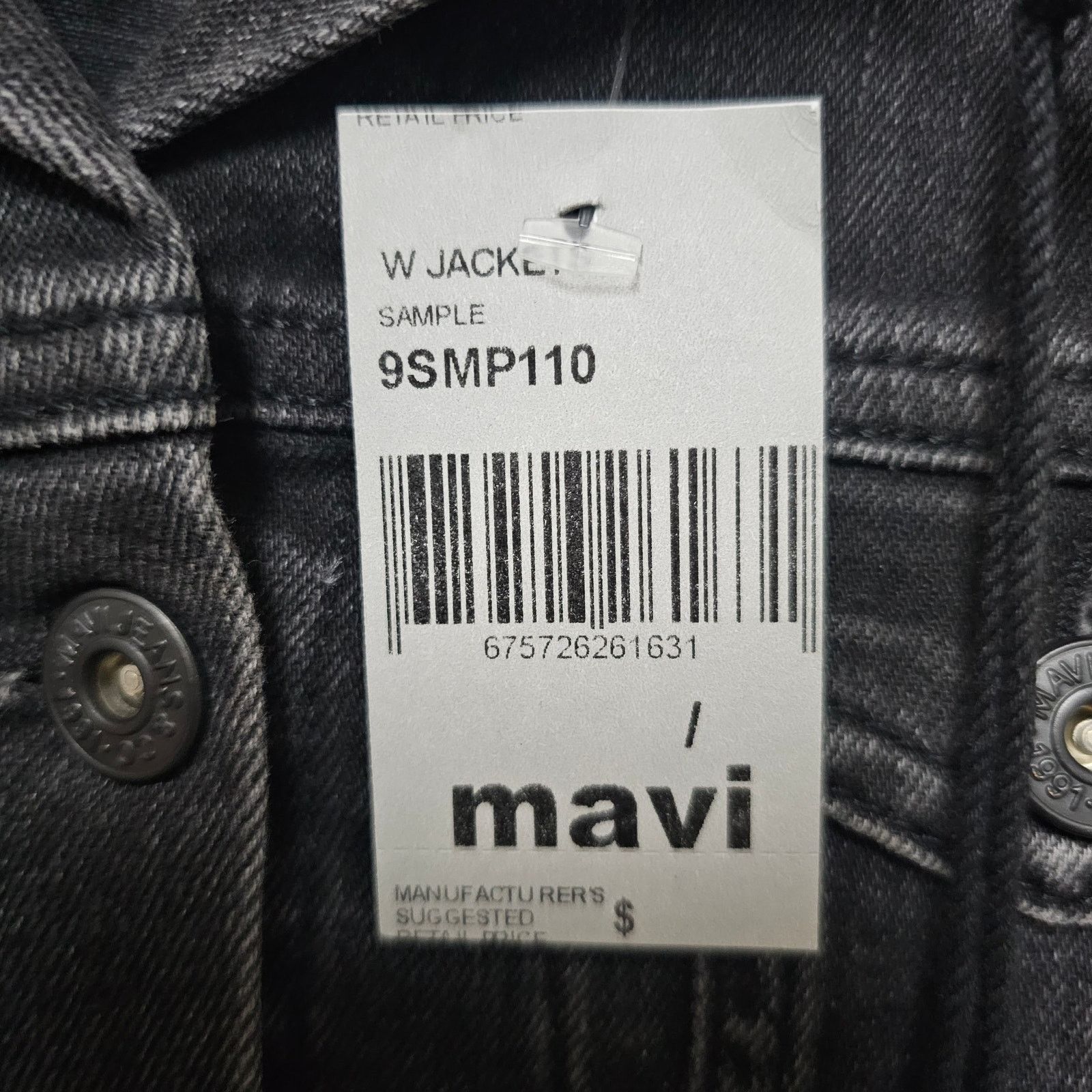 Mavi NWT Mavi Jeans Black Denim Jacket Sample Size Small Size S / US 4 / IT 40 - 5 Thumbnail