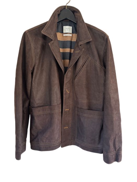 Billy Reid Waxed leather chore jacket Grailed