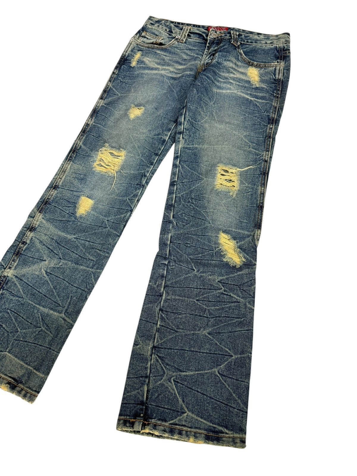 Japanese Brand Vintage Japanese World Bazaar Distressed Design Jeans Size US 29 - 6 Thumbnail