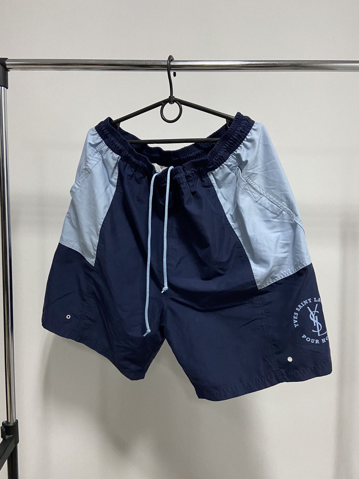 Vintage × Yves Saint Laurent Yves Saint Laurent Shorts Vintage Small Logo YSL Nylon Size US 34 / EU 50 - 1 Thumbnail