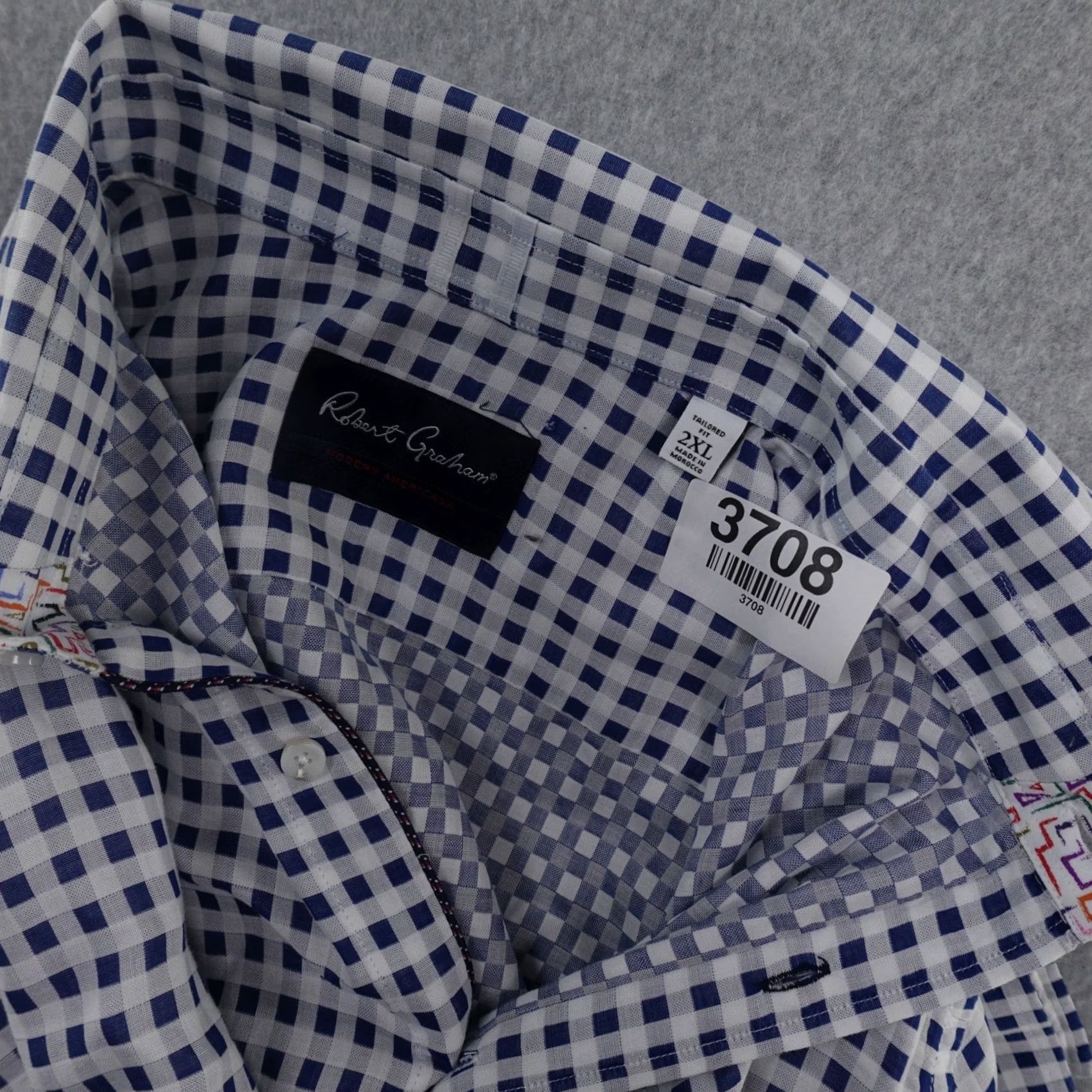 Robert Graham Robert Graham Shirt 2XL (24X30) Blue White Plaid Long Sleeve Button Up Mens Size US XXL / EU 58 / 5 - 3 Thumbnail