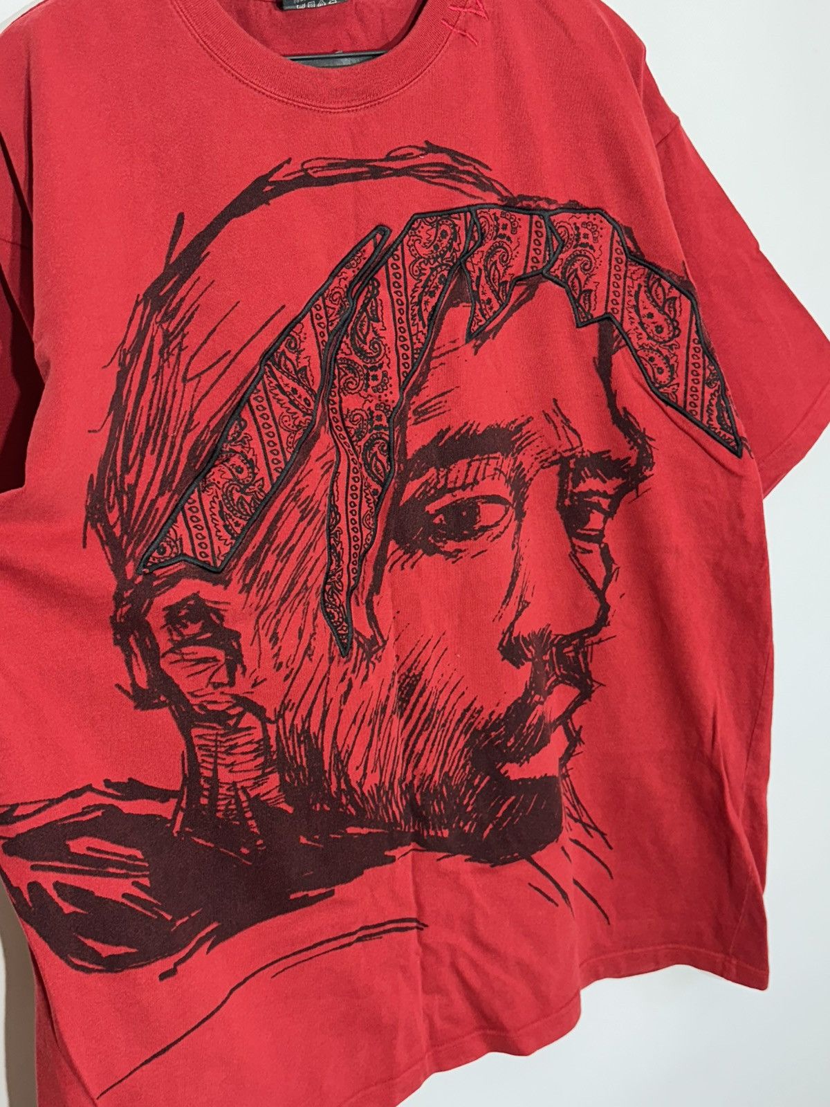 Band Tees Vintage 2Pac "Bandana Portrait" Graphic T-Shirt Size US XXL / EU 58 / 5 - 2 Thumbnail