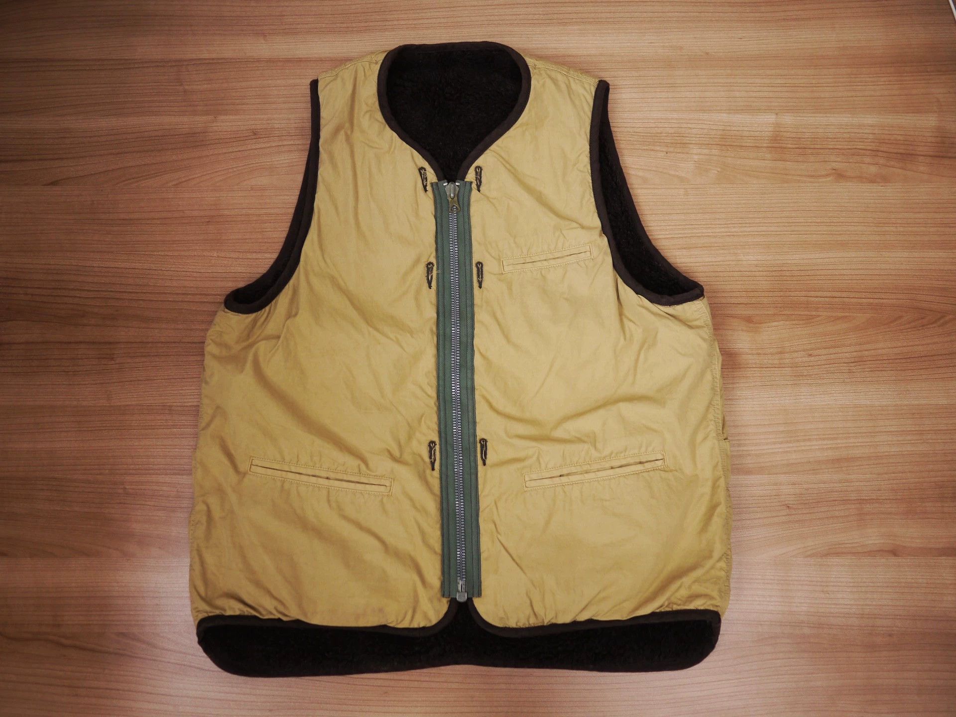 VISVIM C/D Liner Vest Vintage KHAKI 4