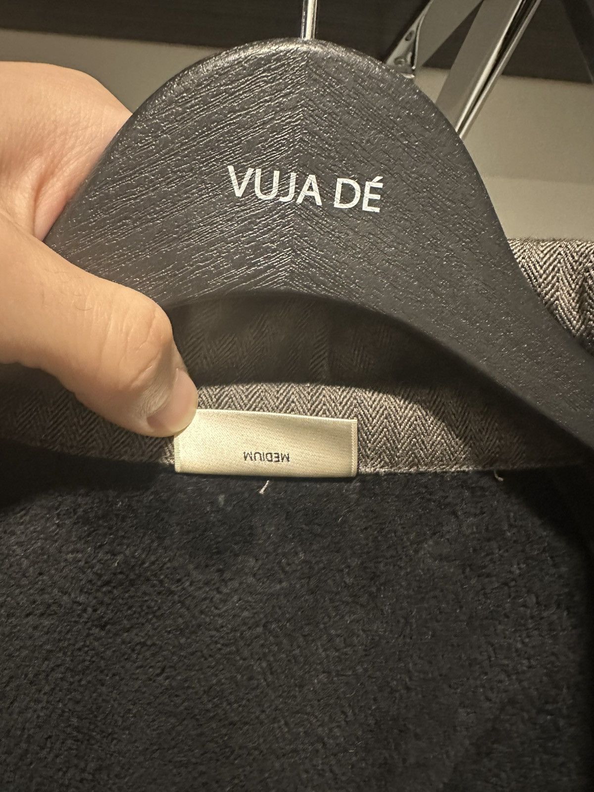 Vuja De Ryan Herringbone Fleece Jacket in Grey/Brown Size US M / EU 48-50 / 2 - 7 Thumbnail