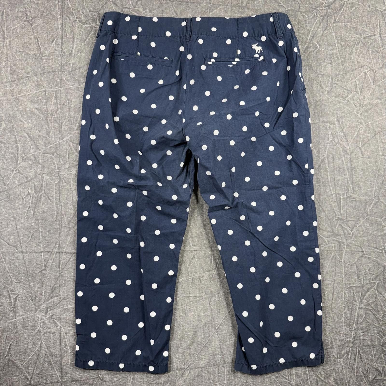 Abercrombie & Fitch Abercrombie Capri Women's 6 Blue Polkadots Size 28" / US 6 / IT 42 - 6 Thumbnail