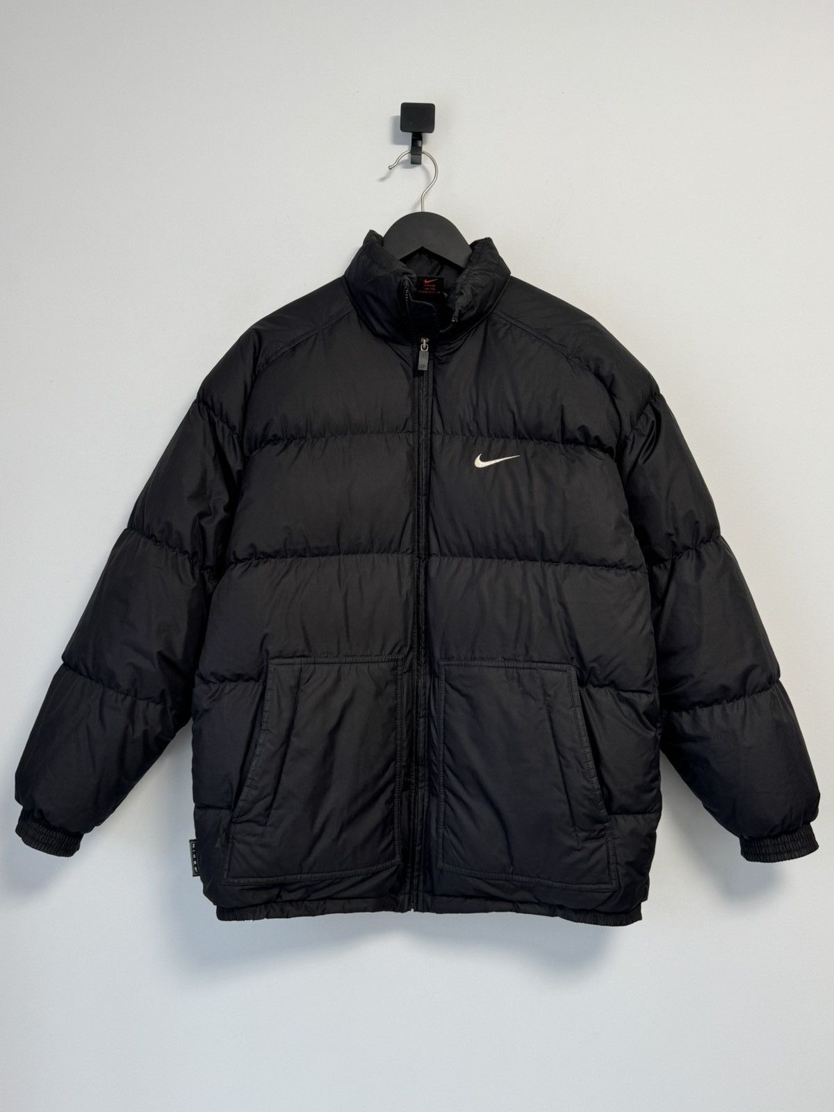 Nike Nike Vintage Down Puffer Jacket Big Swoosh Y2K Style Size US S / EU 44-46 / 1 - 1 Thumbnail