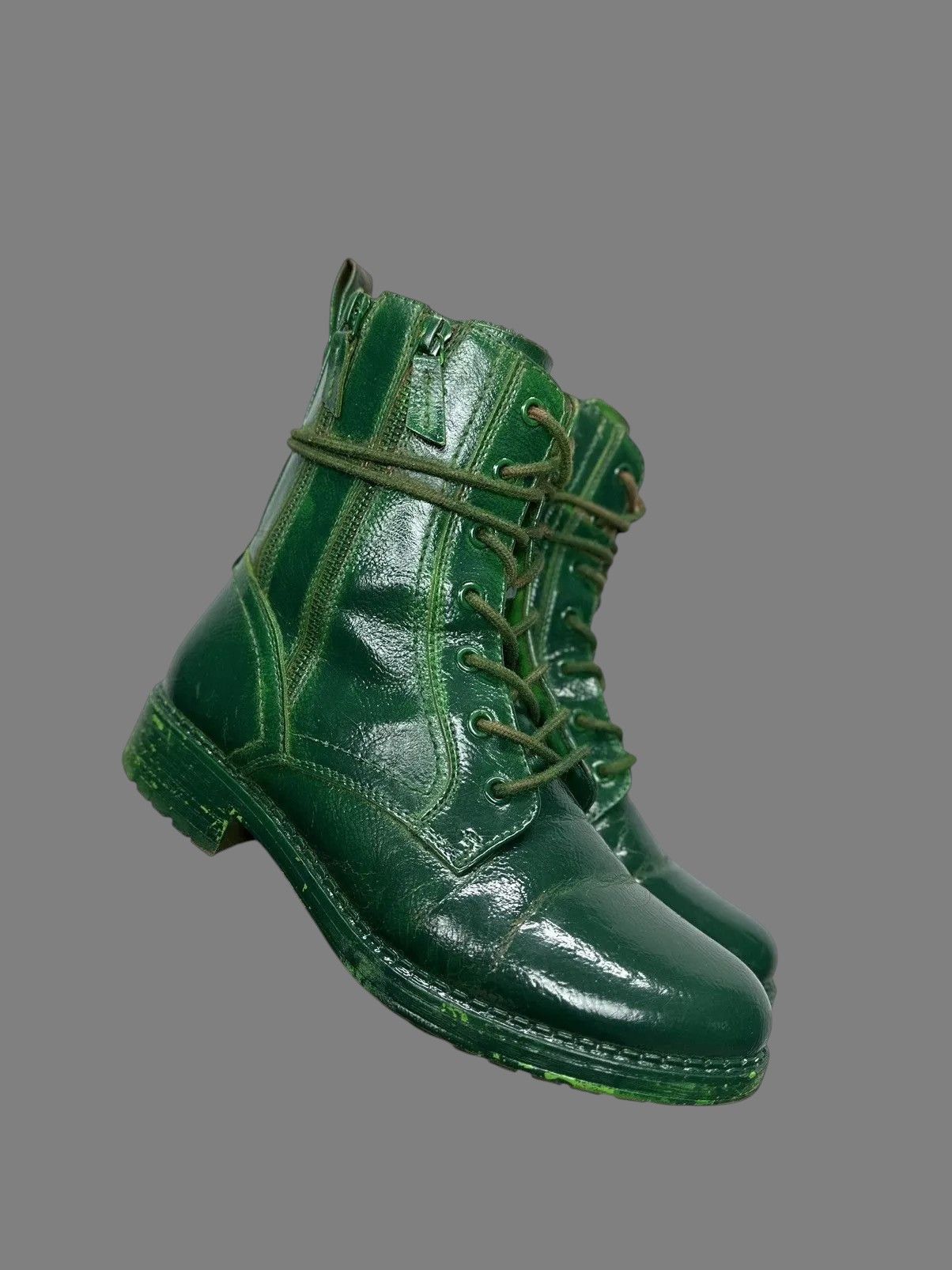 If Six Was Nine Avantgarde Punk Leather Boots GUIDI AS 98 Vintage Japan Size US 6.5 / IT 36.5 - 8 Thumbnail