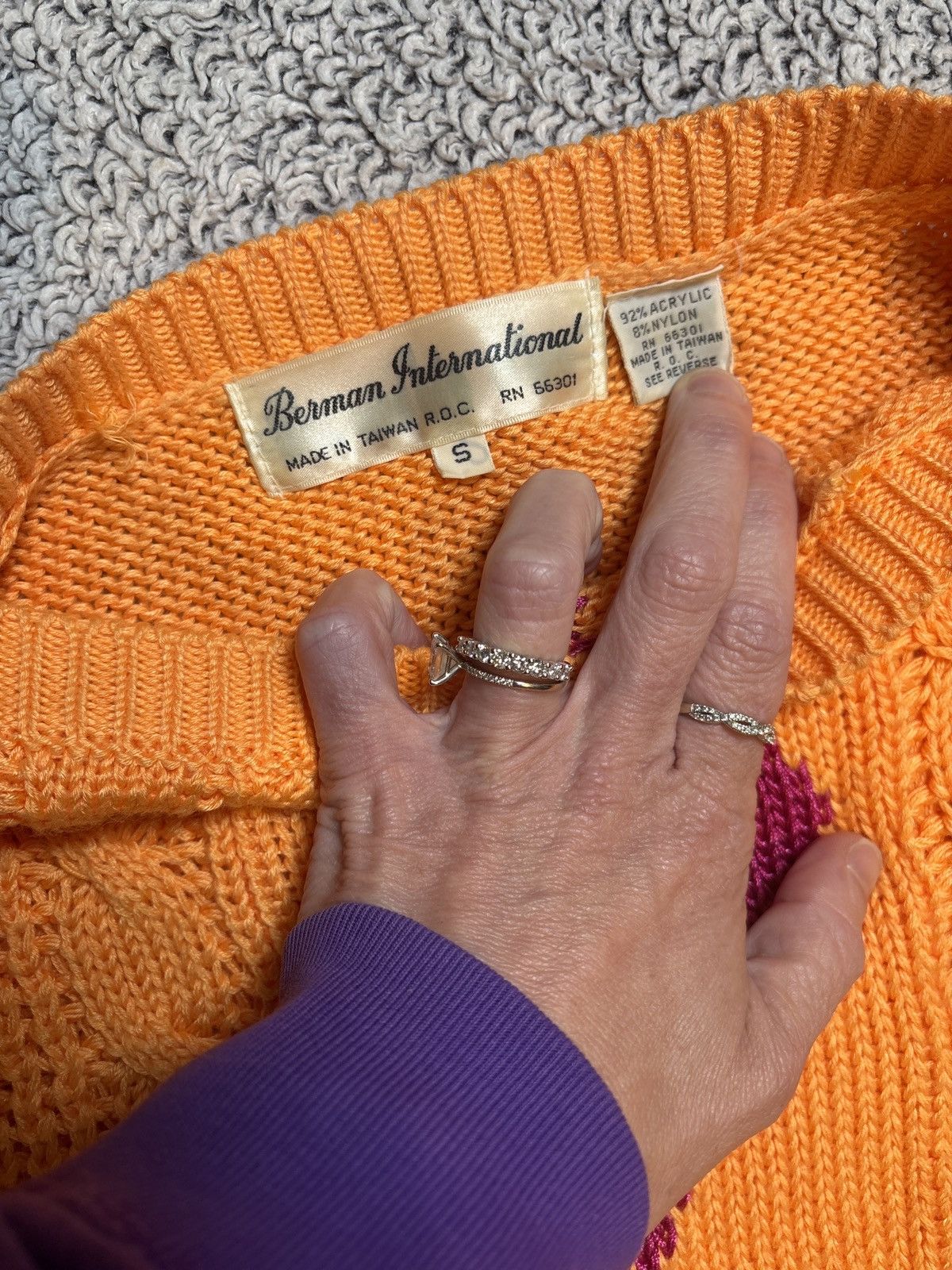 Other Vintage 80s Berman International Sweater Knit Pullover (S) Size S / US 4 / IT 40 - 3 Thumbnail