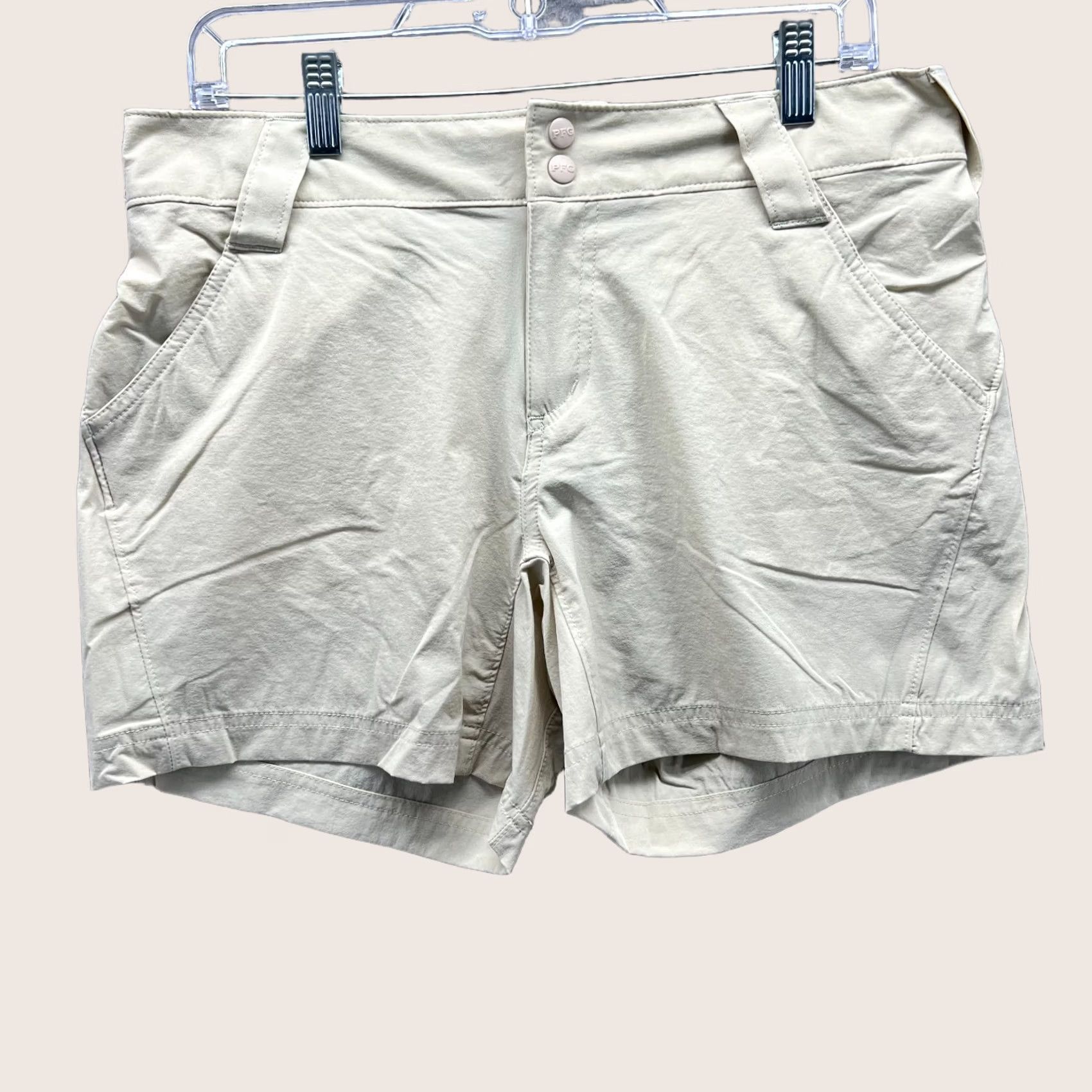 Vintage Columbia Shorts Womens 10 Khaki Chino Tan Beige Stretch Outdoors PFG Hiking Navy? Size 32" / US 10 / IT 46 - 1 Thumbnail