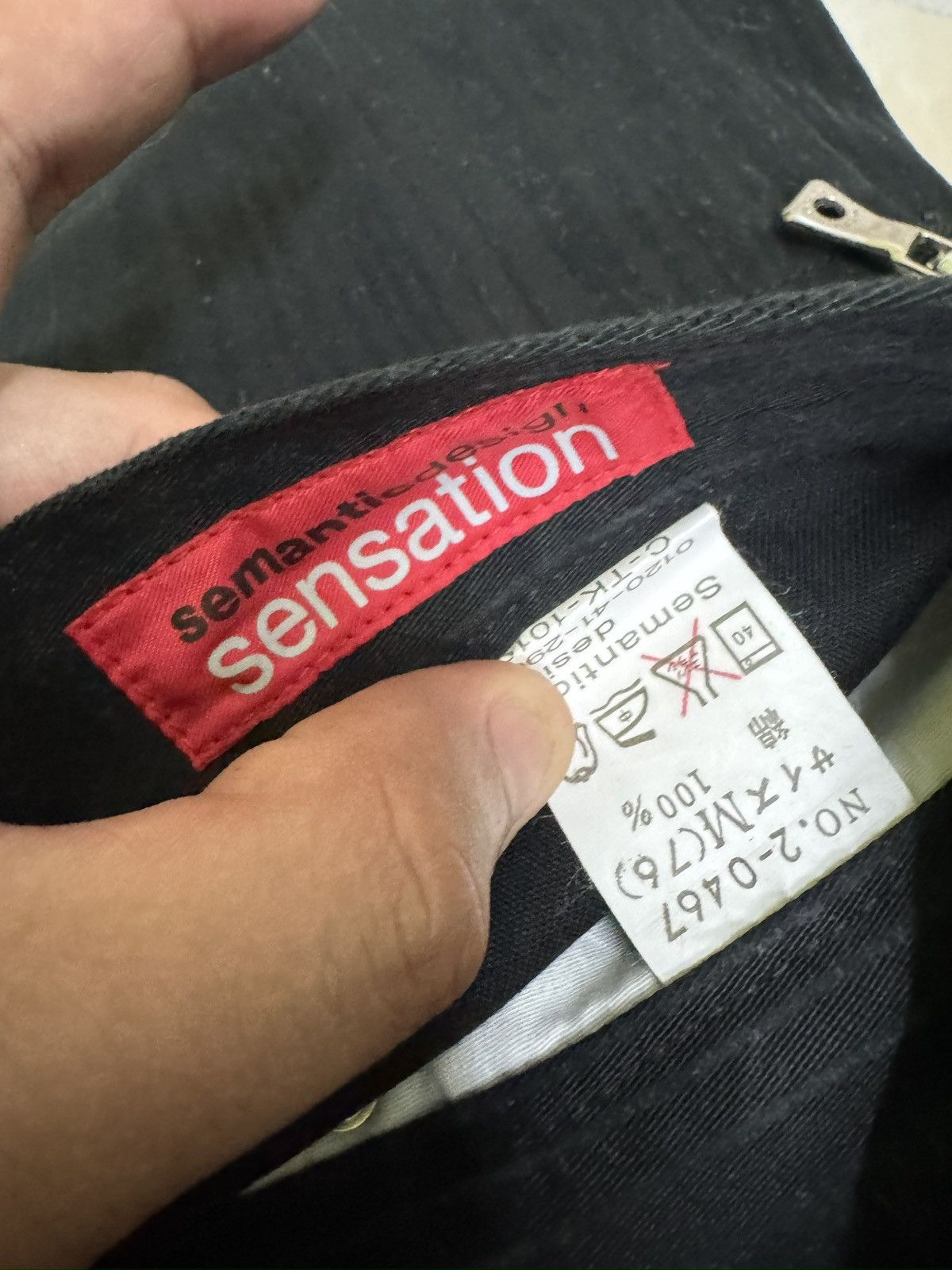 Japanese Brand Flare Semantic Design Pinstripes Zipper Pocket Denim Pant Size US 27 - 15 Thumbnail