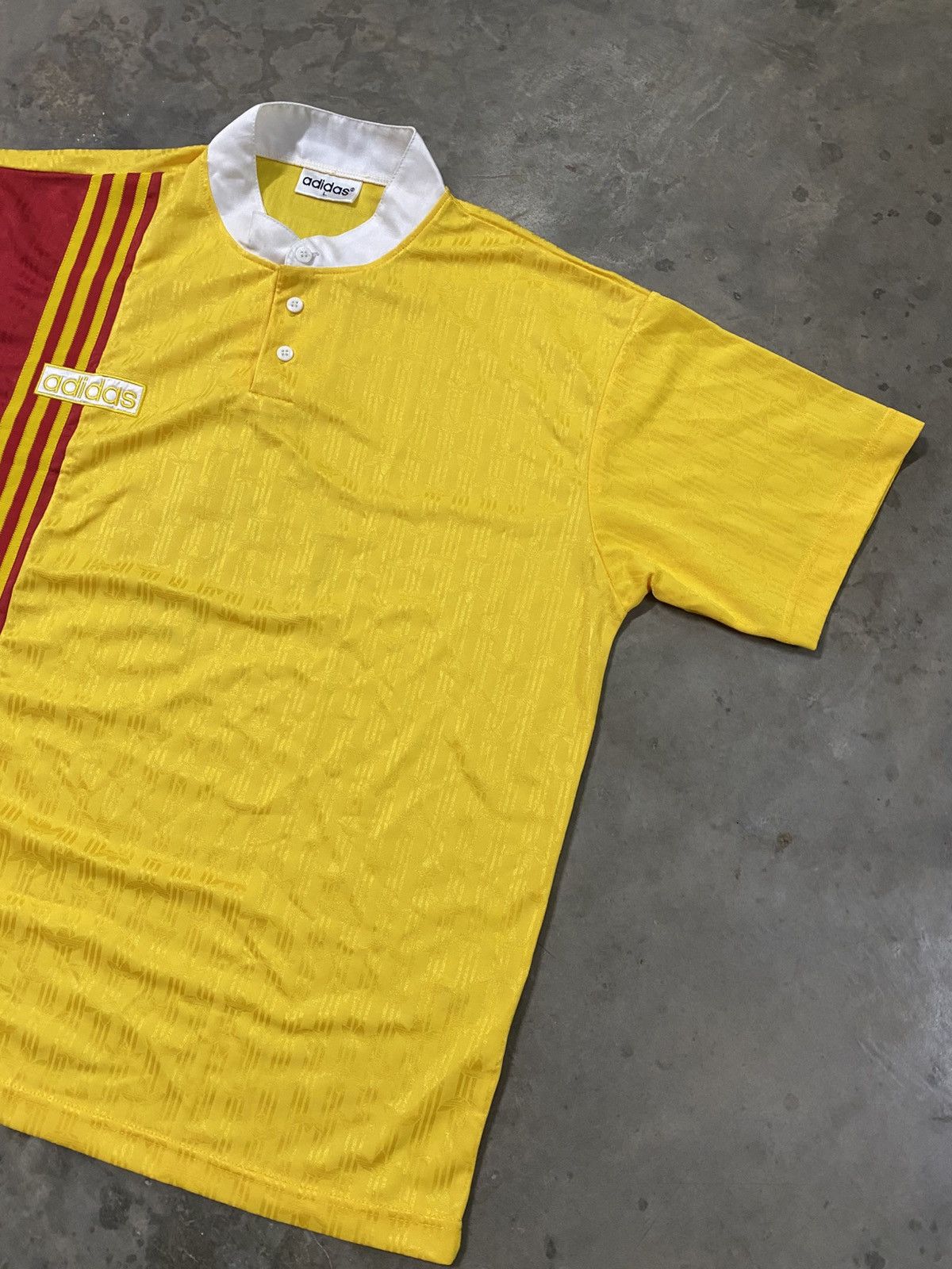 Adidas × Vintage Vintage 90s Adidas Jersey Monogram 🔥 Size US L / EU 52-54 / 3 - 2 Thumbnail