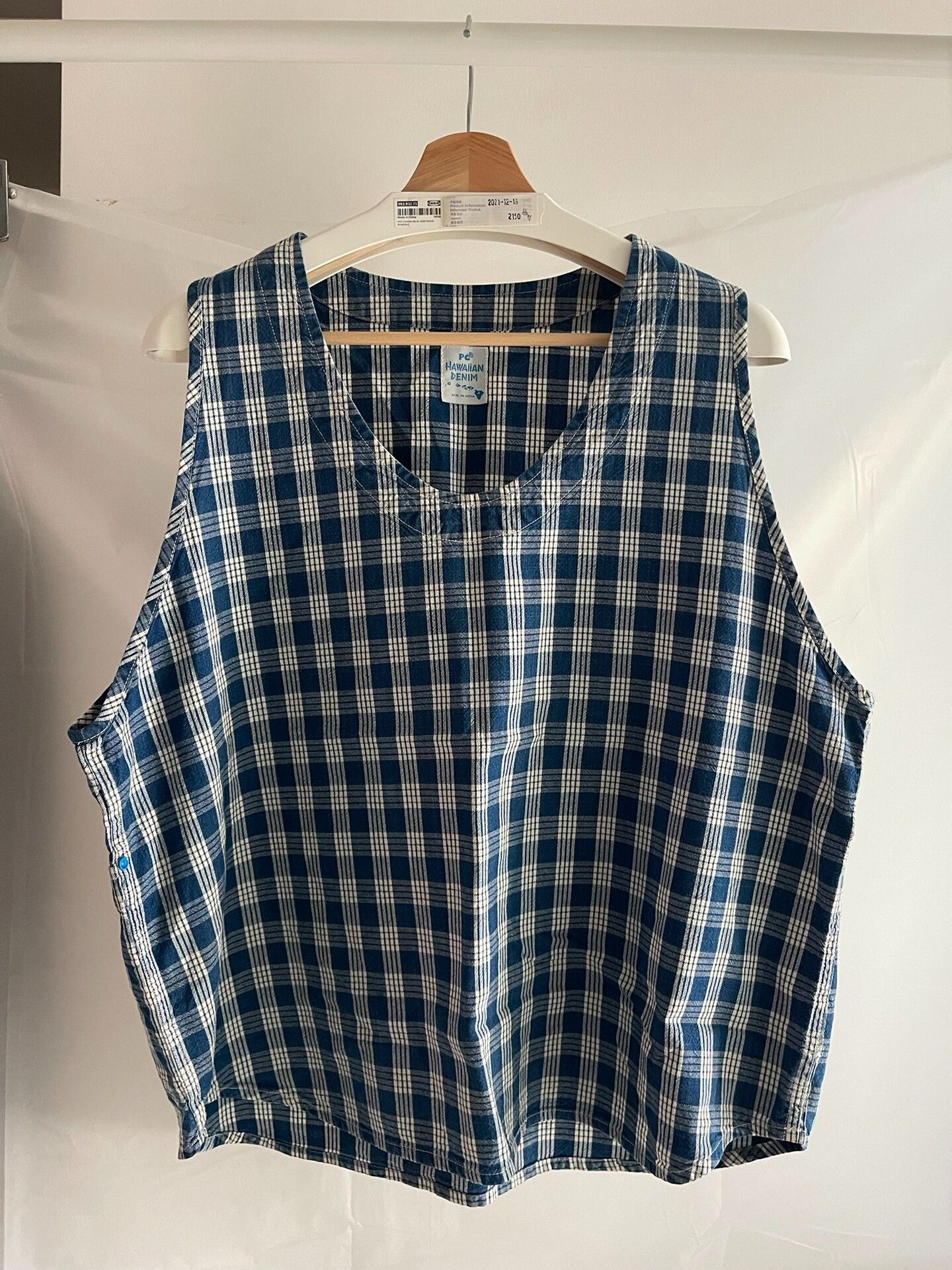 porter classic blue checkered vest