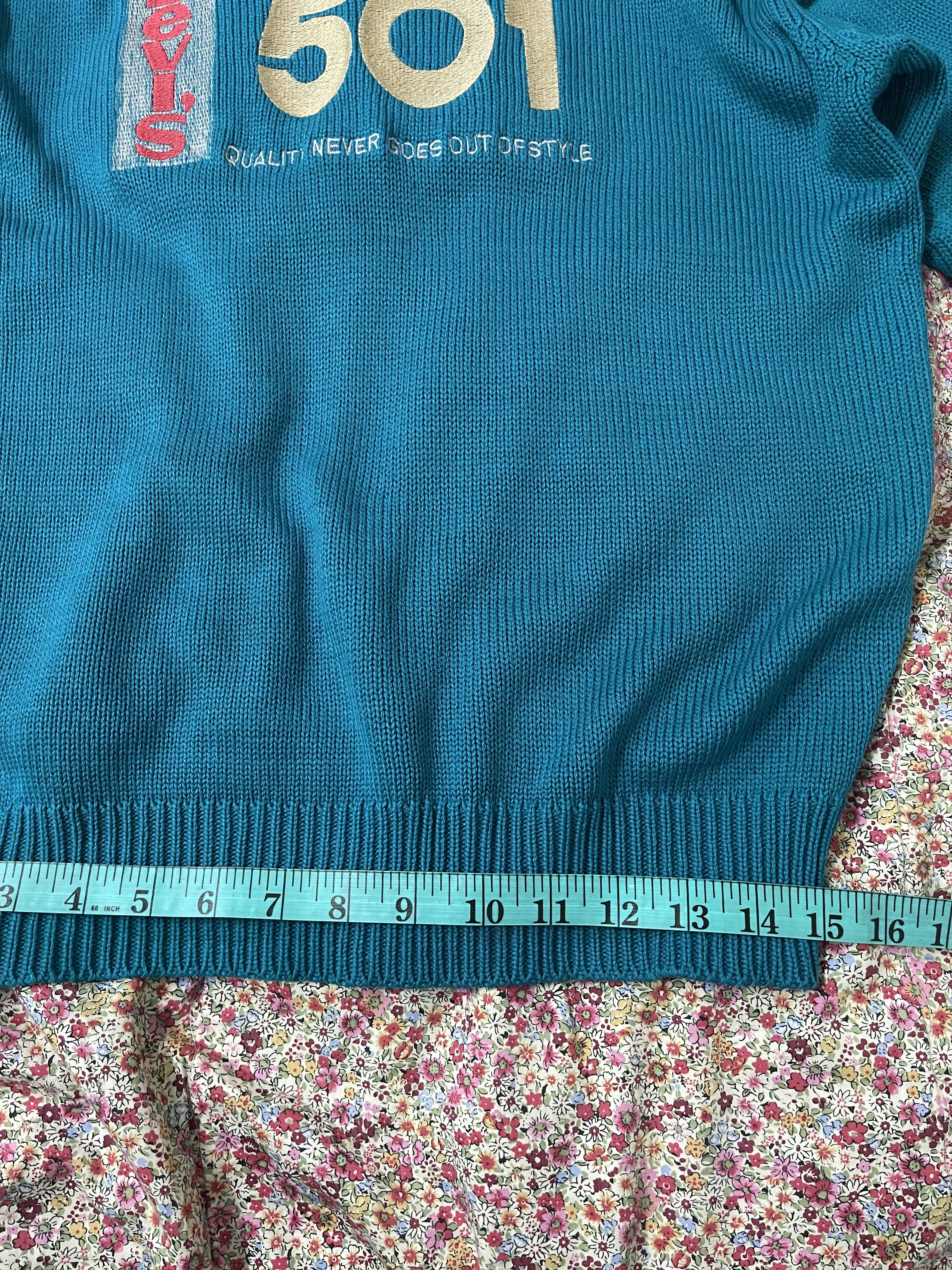 Levi's Vintage Clothing × Vintage Vintage Levis Embroidery Trademark 501 Knitwear Size US L / EU 52-54 / 3 - 13 Thumbnail