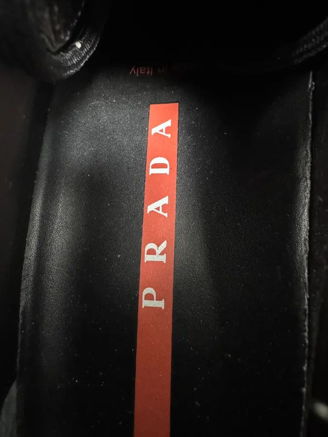Prada AW1999 Prada Black Leather Lace-Up Vibram Sole Low Boots Size US 5.5 / IT 35.5 - 9 Thumbnail