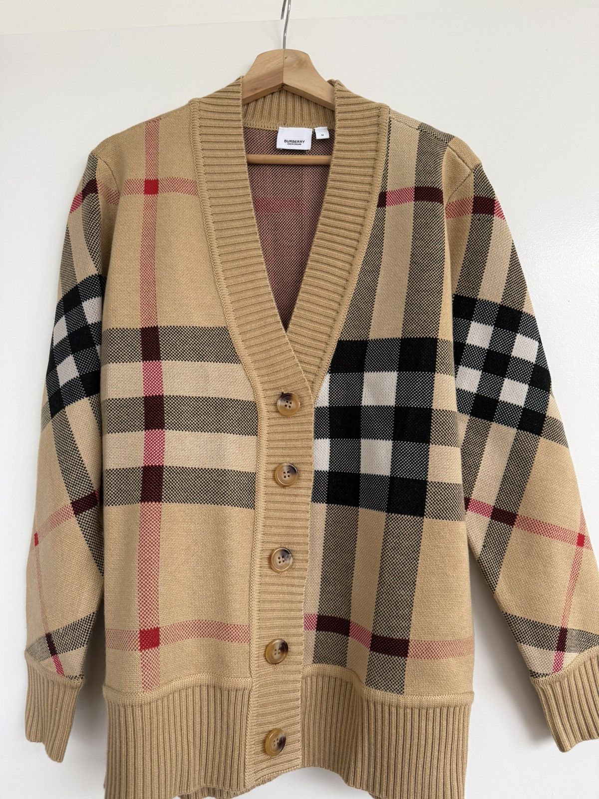 Burberry Burberry Check Wool Blend Cardigan (Womens Medium) Size M / US 6-8 / IT 42-44 - 1 Thumbnail