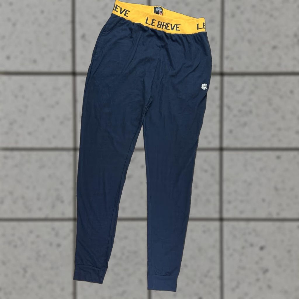 Vintage NWT Le Breve Joggers Lounge Sweatpants Pockets Men Blue Size L Size US 33 - 1 Thumbnail