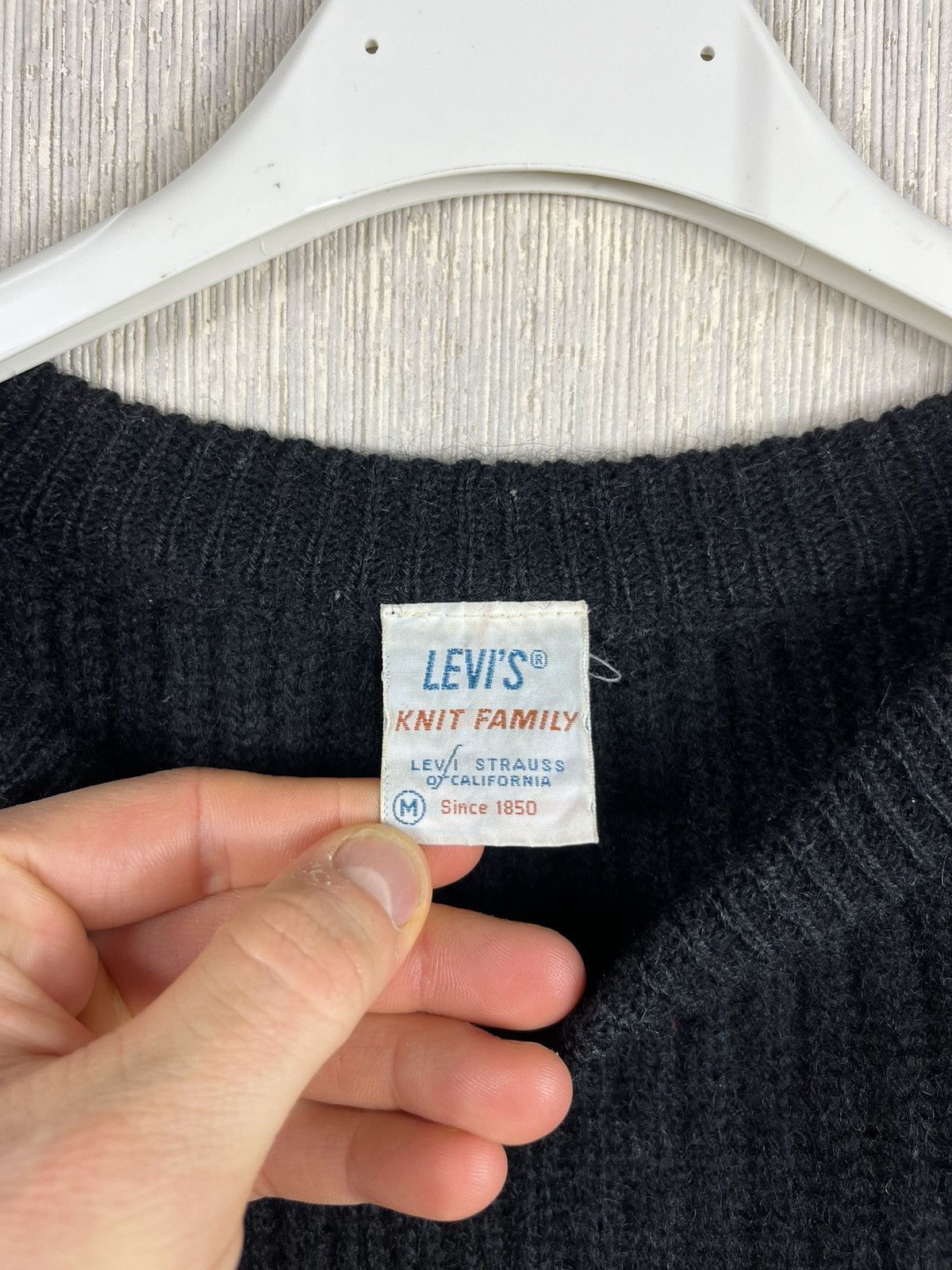 Levi's × Levi's Vintage Clothing × Vintage Vintage 70s Levi’s knit family cropped wool ribbed sweater Size US M / EU 48-50 / 2 - 16 Thumbnail