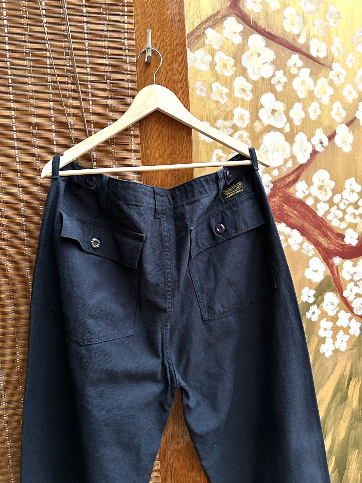 Japanese Brand Okonkwo Mfg Navy Blue Fatigue Pants Loos Fit Size US 37 - 4 Thumbnail