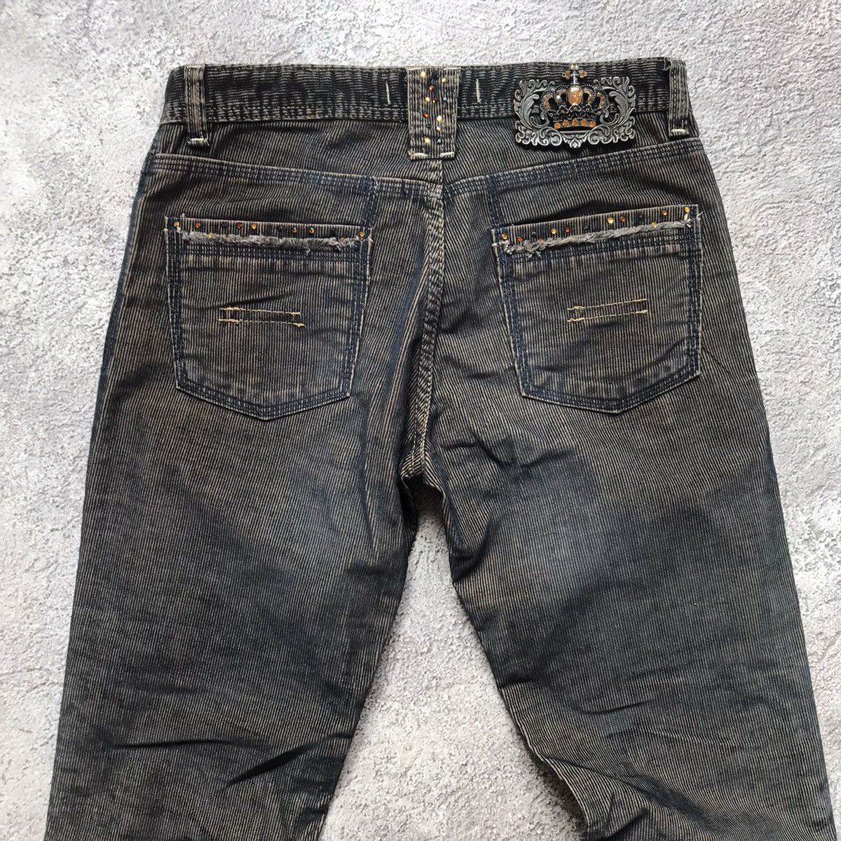 Vintage Vintage 90s Faded Black Distressed Baggy Jeans Grunge 29 Size 29" - 5 Thumbnail