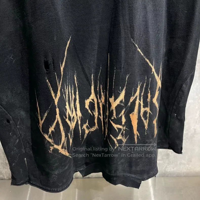 Balenciaga Balenciaga Inverted Iron Tower Dye-Distressed T-Shirt Size US L / EU 52-54 / 3 - 4 Thumbnail
