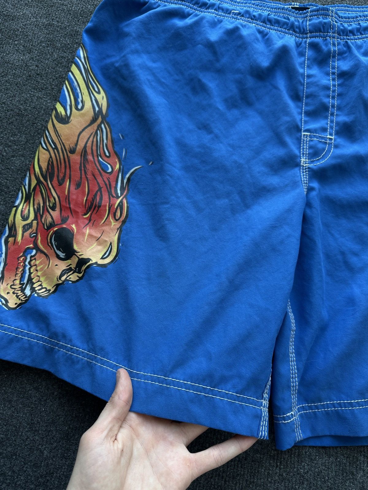 Billabong SKULL FLAME🚨 BILLABONG BIG LOGO SWIMSHORTS Y2K SURF Size US 40 / EU 56 - 5 Thumbnail