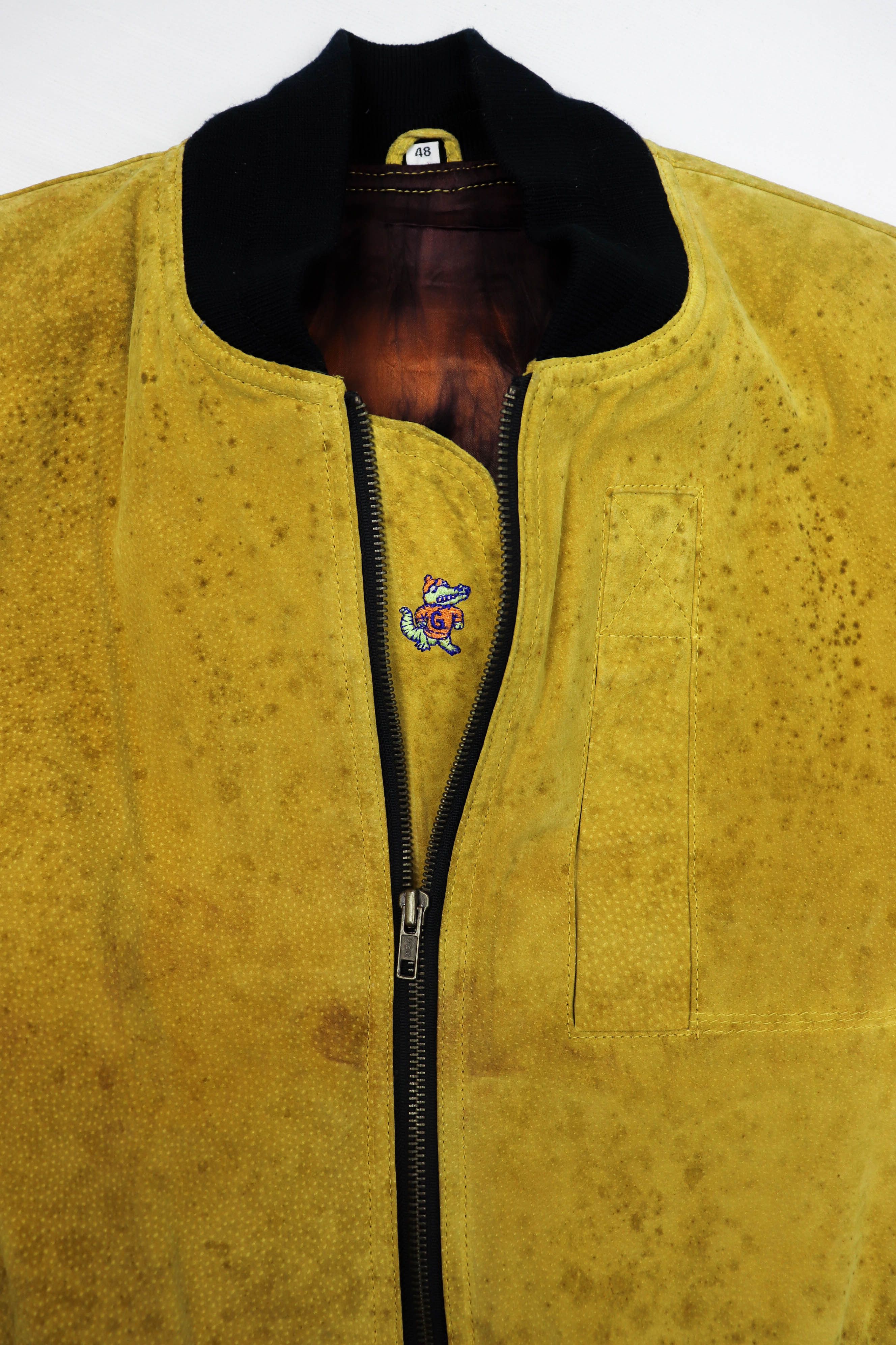 NFL ​​Glenwood Gators Vintage 90s Distressed Suede Bomber Jacket Size US M / EU 48-50 / 2 - 4 Thumbnail