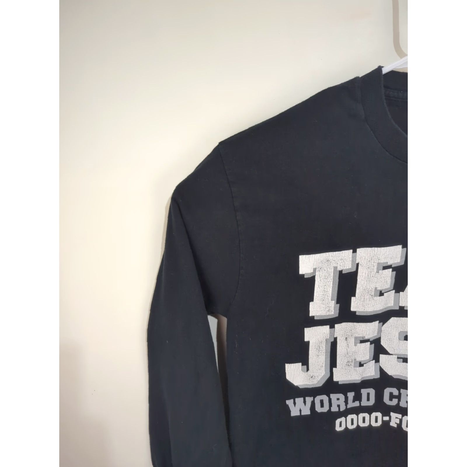 Vintage VINTAGE Space Jam Shirt Jesus World Champions T-Shirt Crew Neck Long Sleeve Black Mens M Size US M / EU 48-50 / 2 - 5 Thumbnail