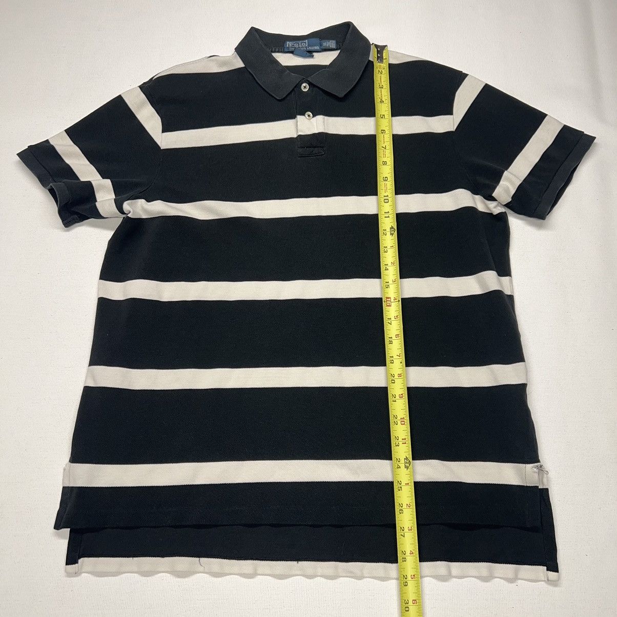 Polo Ralph Lauren Polo Ralph Lauren Polo Shirt Black White Striped Custom Fit Size US XL / EU 56 / 4 - 19 Thumbnail