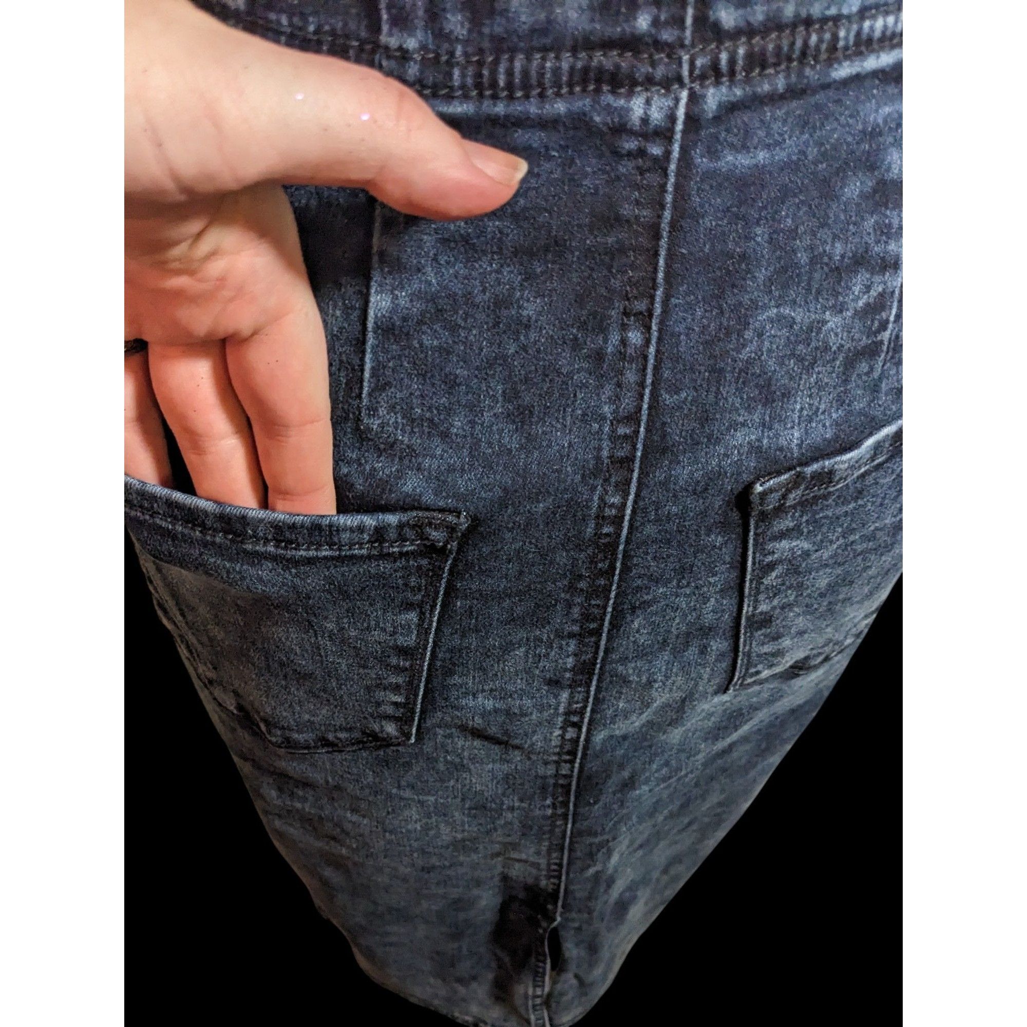 DKNY DKNY Blue Denim Full Zip Knee Length Pencil Skirt With Real Size 27" / US 4 / IT 40 - 4 Thumbnail