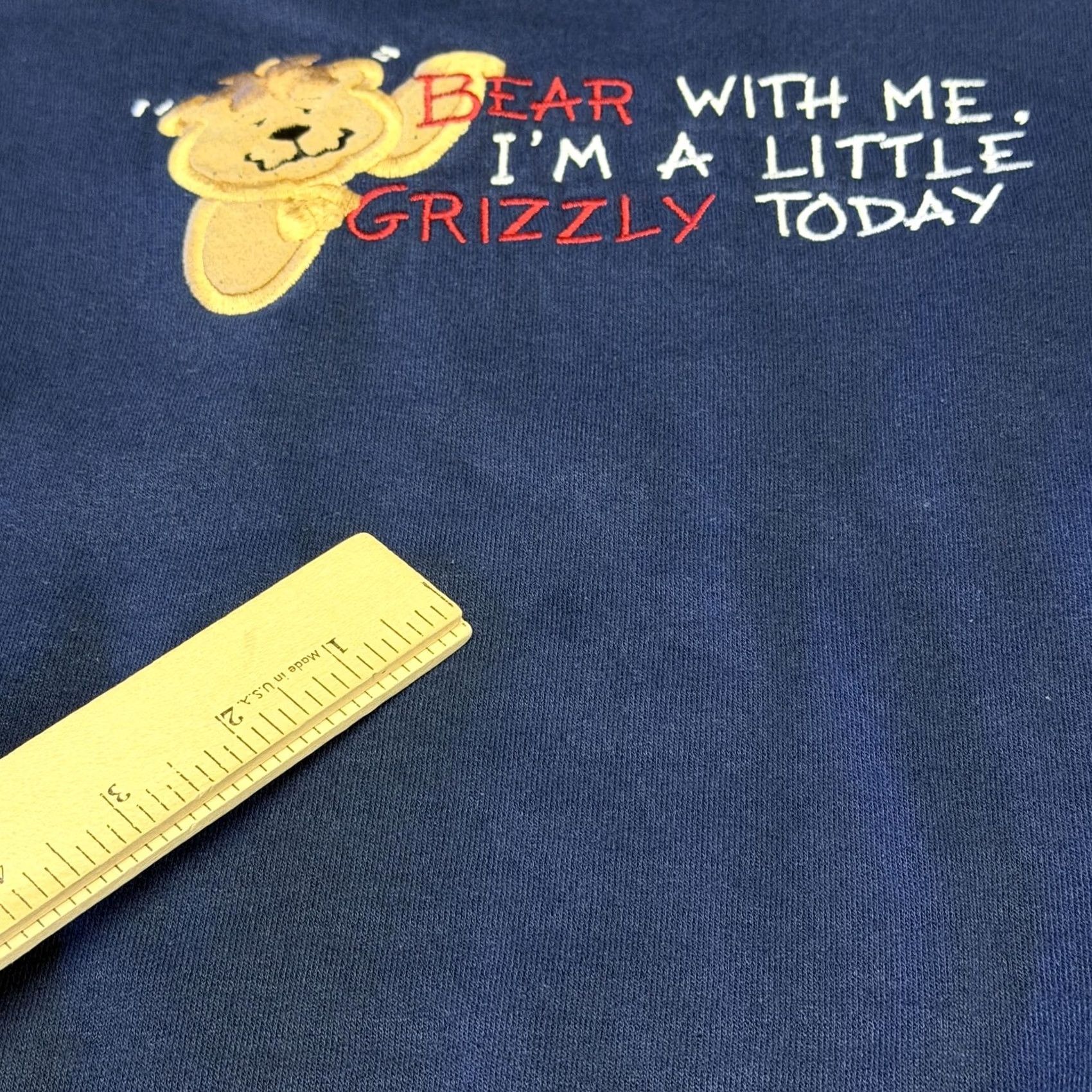Vintage ME Energy Sportswear Sweatshirt Mens Large Blue Bear Grizzly Graphic Fleece Size US L / EU 52-54 / 3 - 3 Thumbnail