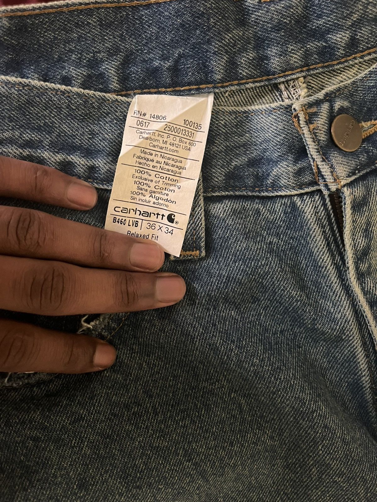 Carhartt Baggy distressed carhartt jeans Size US 36 / EU 52 - 1 Thumbnail