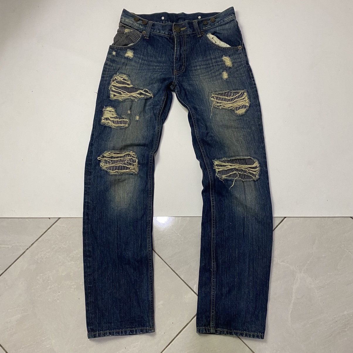 Beauty Beast 💣Delete today Distressed Kurt Cobain style jeans Size US 33 - 3 Thumbnail