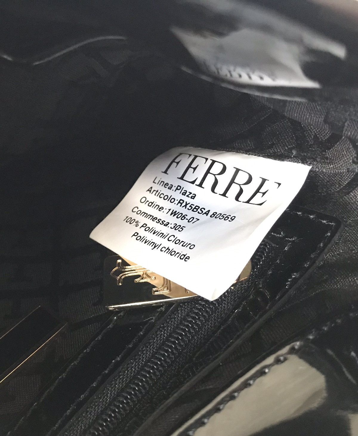 Ferre Ferre Patent Leather Clutch Bag Black Size ONE SIZE - 9 Thumbnail