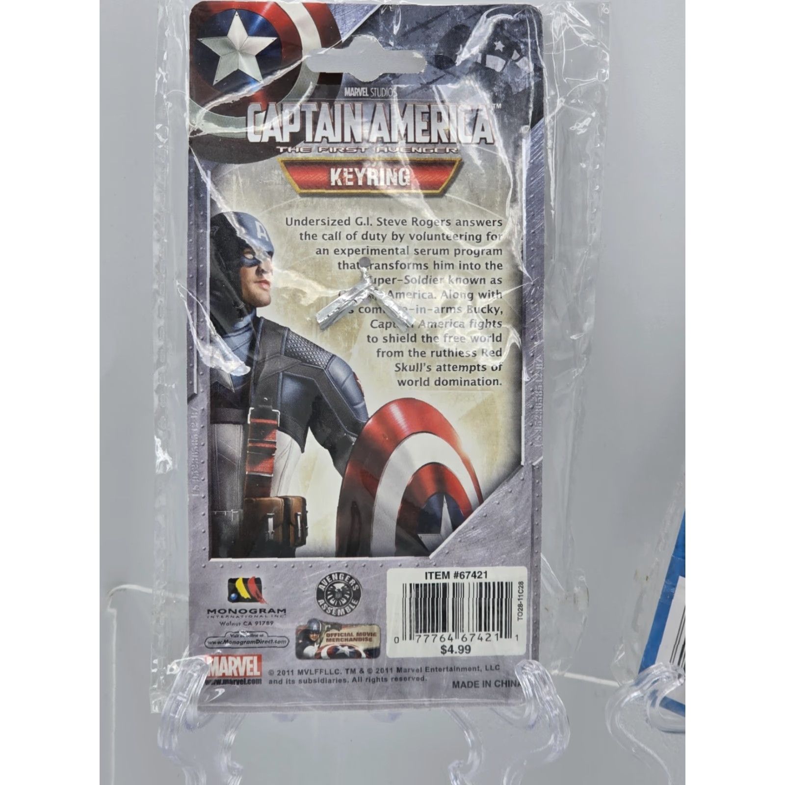 Vintage 2 Lot Marvel Captain America Shield Pewter Key Ring NEW SEALED & Lanyard! Size ONE SIZE - 6 Thumbnail