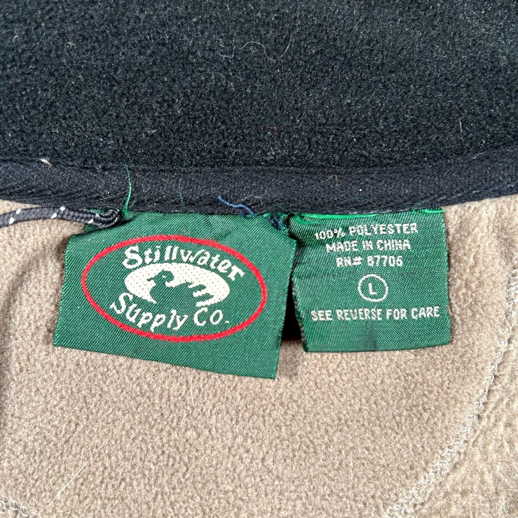 Vintage Stillwater Supply Co Mens Vest Beige Full Zip Fleece Mock Neck Outdoor Casual Size US L / EU 52-54 / 3 - 3 Thumbnail