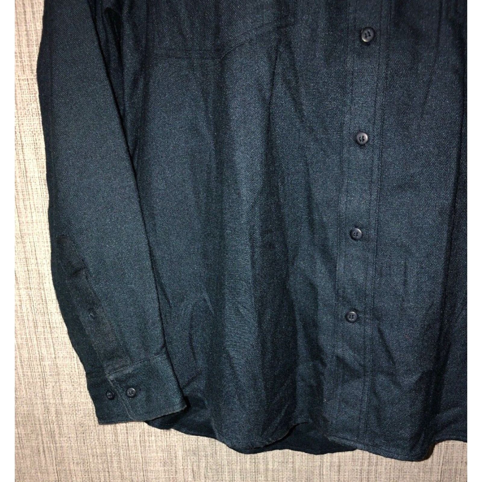 Vintage CARA Mens Blue Striped Silk-Wool Long Sleeve Button-Up Shirt Size L Size US L / EU 52-54 / 3 - 3 Thumbnail