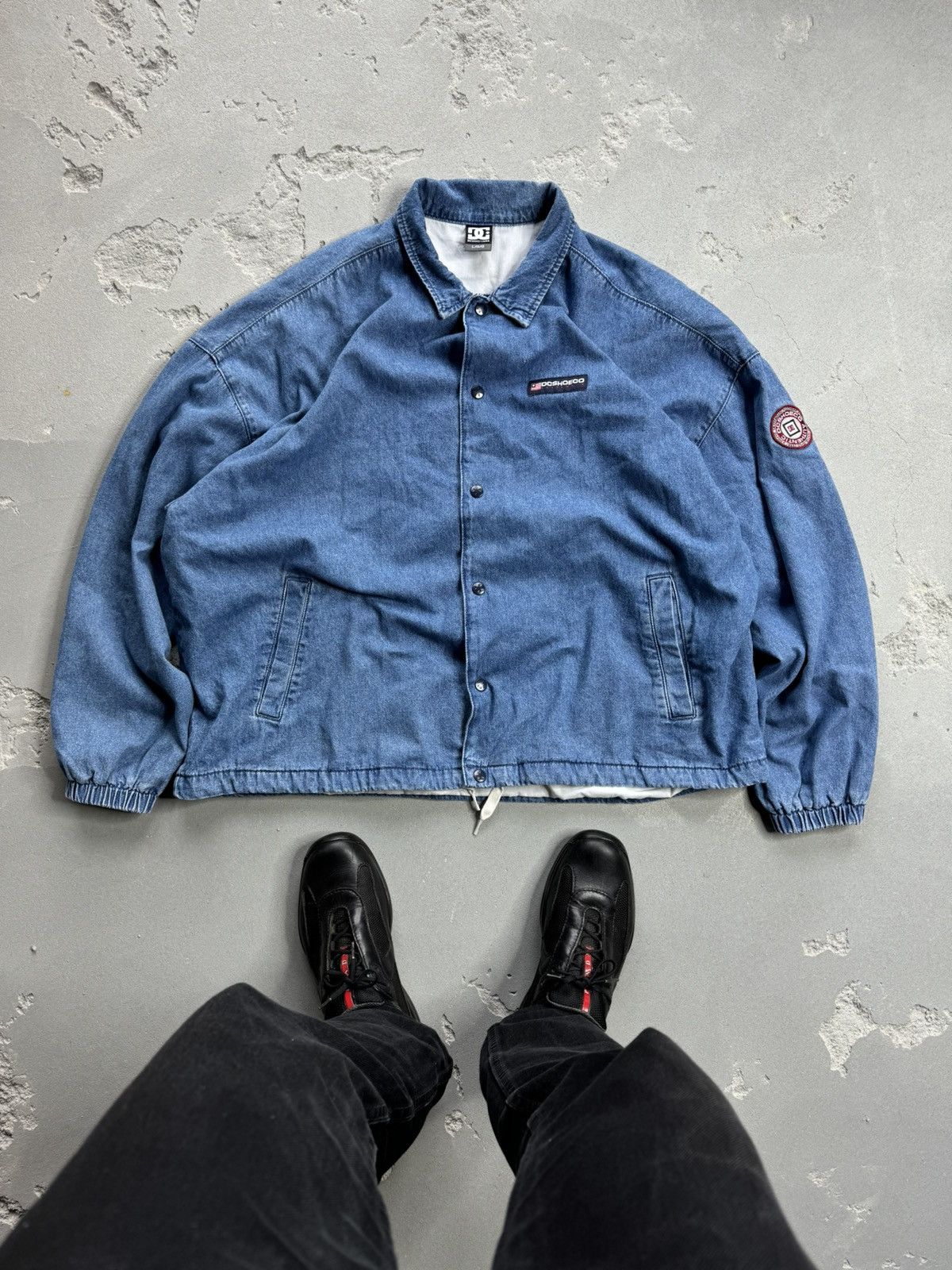 DC × Vintage Vintage DC Shoes Denim Jacket Size US L / EU 52-54 / 3 - 1 Thumbnail
