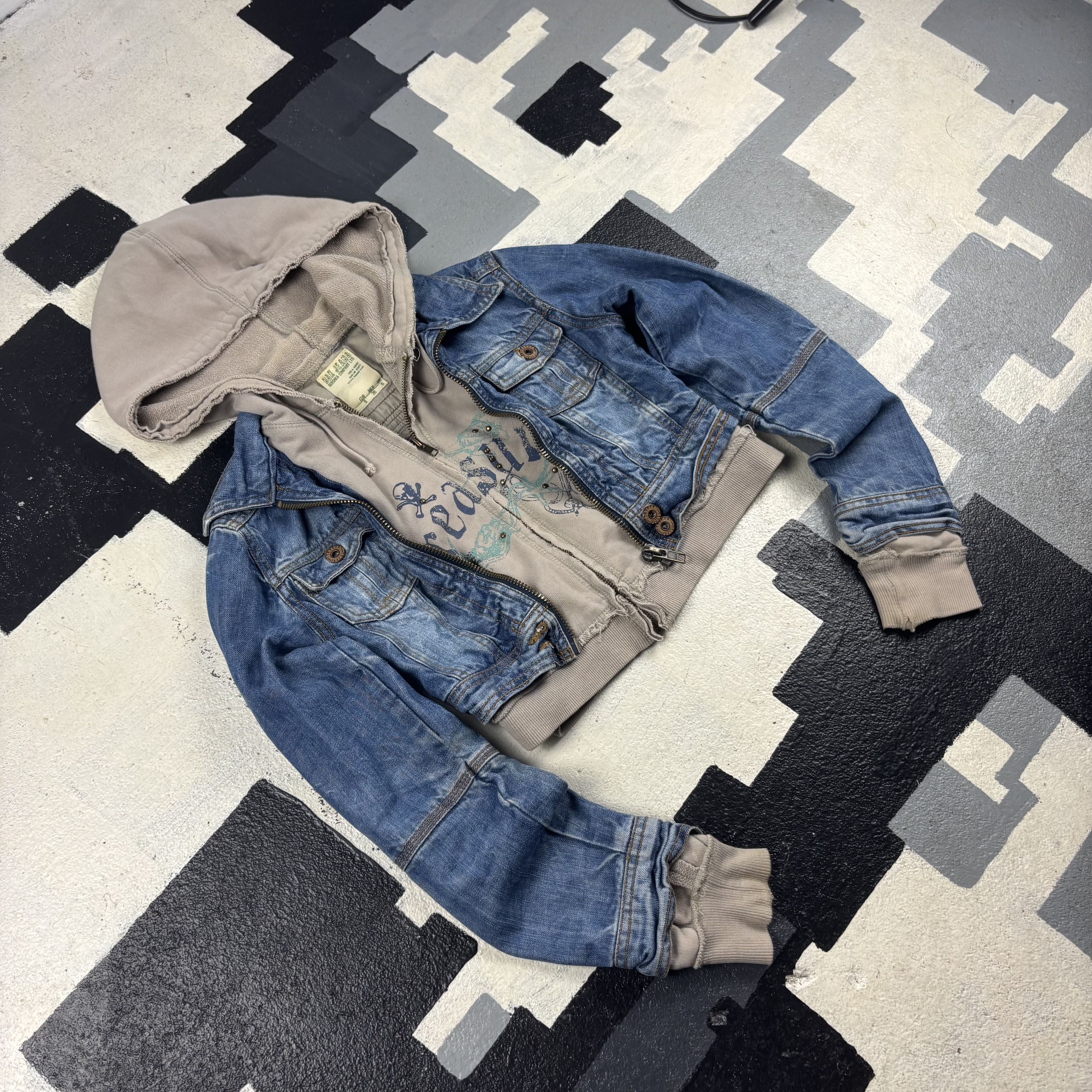 Bershka Vintage Bershka Denim Hoodie Size S / US 4 / IT 40 - 3 Thumbnail