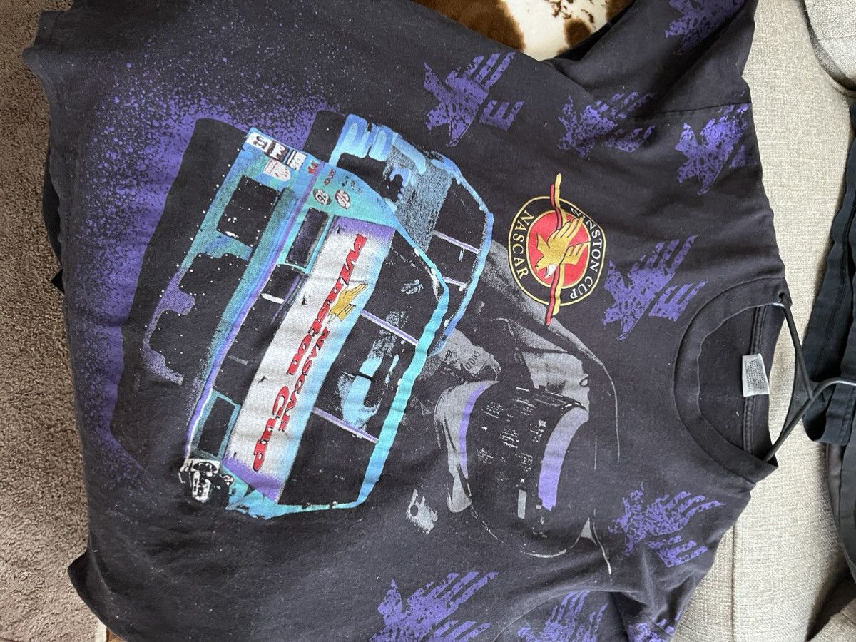 Vintage NASCAR Winston Cup all over print black and purple Size US XL / EU 56 / 4 - 1 Thumbnail