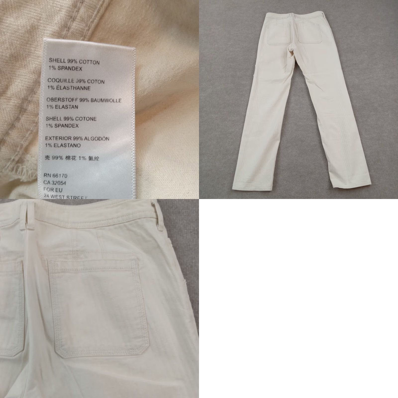 Anthropologie Anthropologie Womens Pants Beige Size 26 30x30 Straight Leg Stretch Size 26" / US 2 / IT 38 - 8 Thumbnail