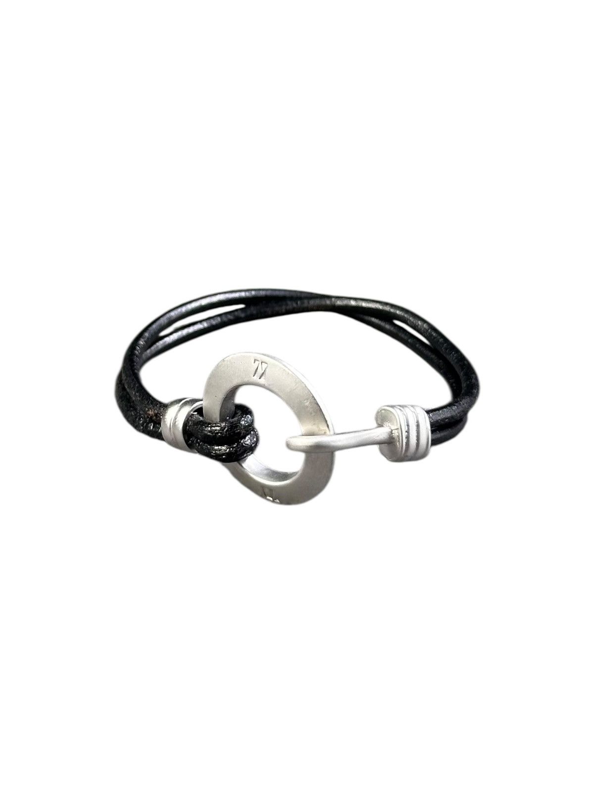 Japanese Brand 2000s JAPANESE MADE MINIMAL LOOP HOOK LEATHER BRACELET Size ONE SIZE - 4 Thumbnail