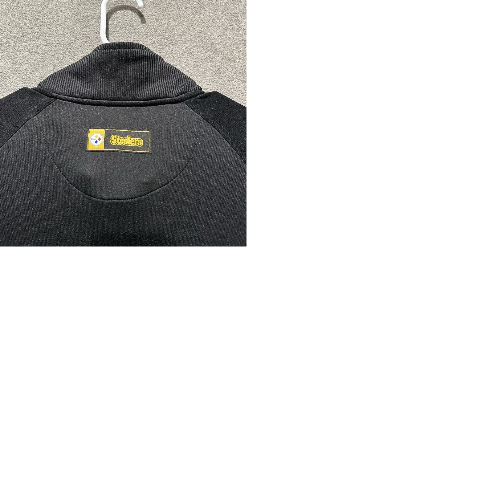NFL NFL Pittsburgh Steelers Track Jacket Men 2XL Black Yellow Full Zip Spellout Logo Size US XXL / EU 58 / 5 - 9 Thumbnail