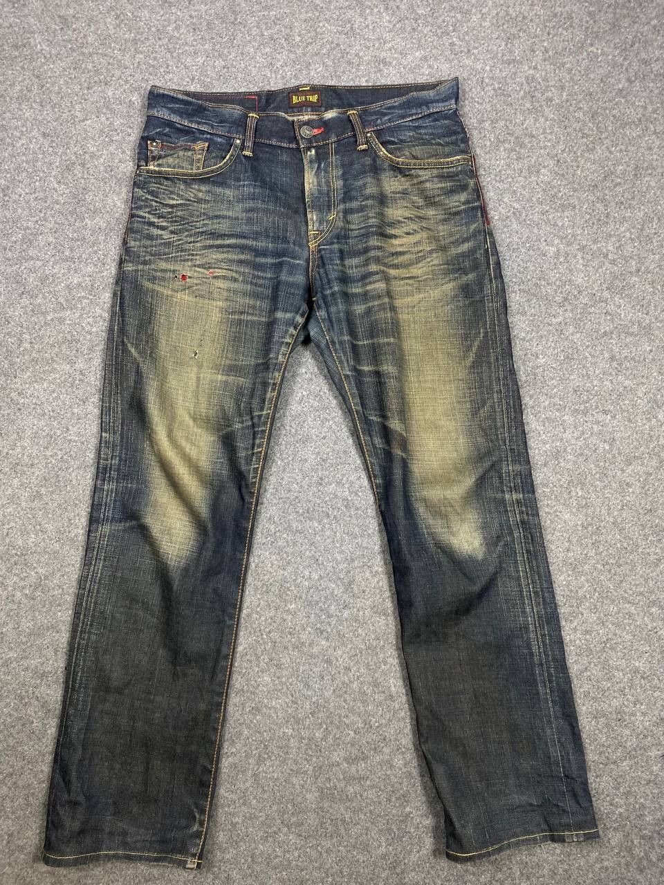 Edwin vintage edwin blue trip rusty distressed denim nice design Size US 37 - 8 Thumbnail