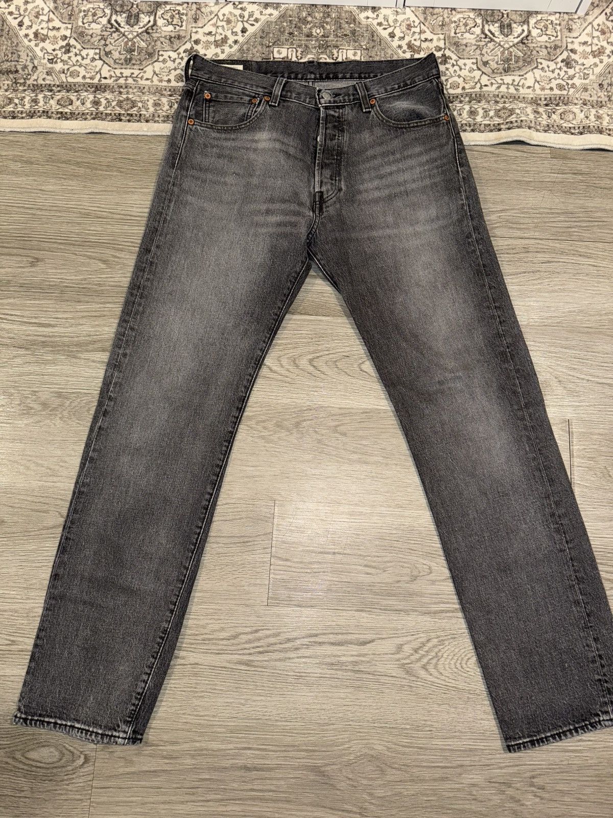 Levis 501 Denim Jeans W32 L32 Vintage Big E - Main Image