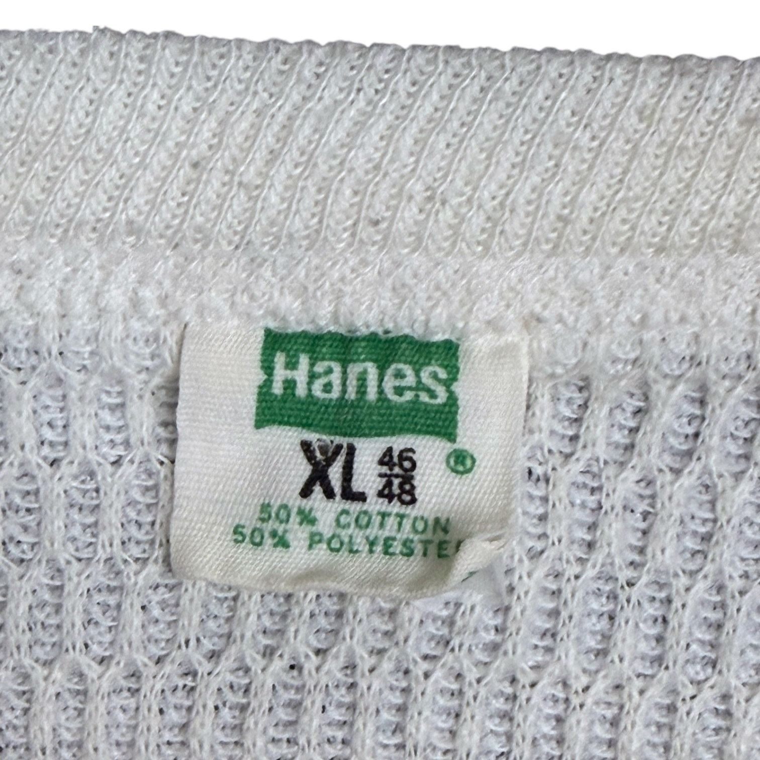 Hanes Vtg 70s Hanes Green Tag Men's Thermal White Waffle Knit XL Size US XL / EU 56 / 4 - 6 Thumbnail